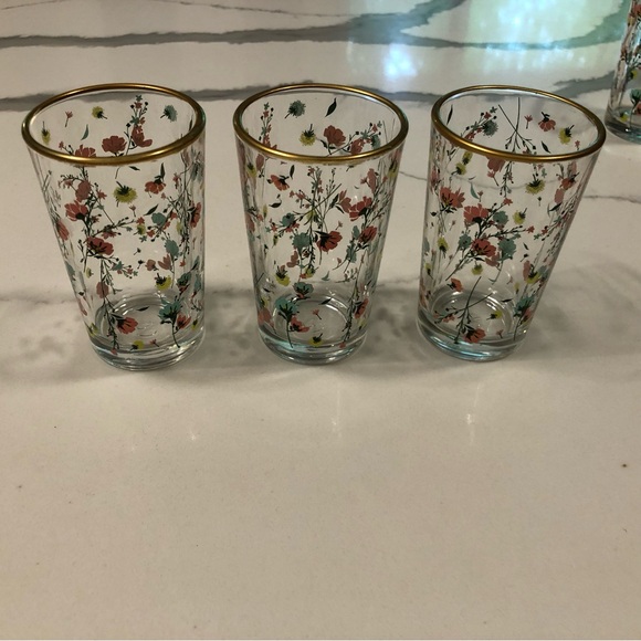 Rakle Glassware Shot/Juice Floral Pattern (6) - Picture 2 of 7